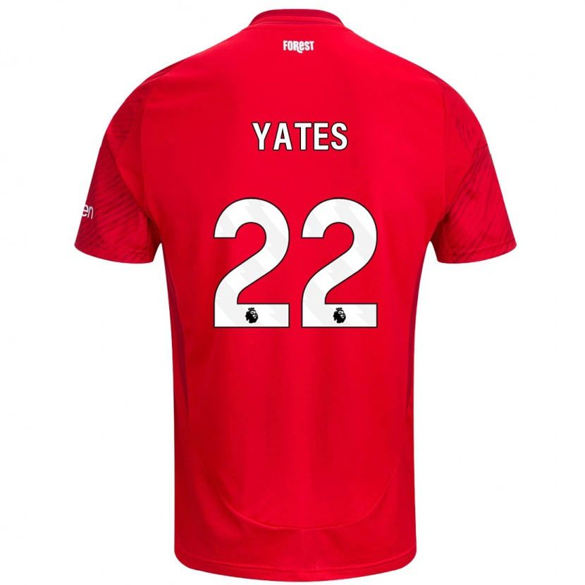 Danxen Hombre Camiseta Ryan Yates #22 Rojo Blanco 1ª Equipación 2024/25 La Camisa México