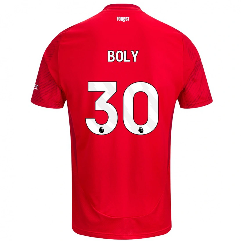Danxen Hombre Camiseta Willy Boly #30 Rojo Blanco 1ª Equipación 2024/25 La Camisa México