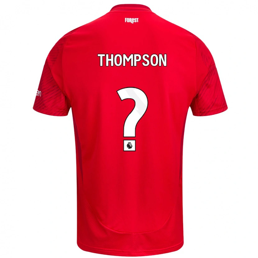 Danxen Hombre Camiseta Will Thompson #0 Rojo Blanco 1ª Equipación 2024/25 La Camisa México