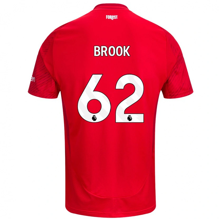 Danxen Hombre Camiseta Will Brook #62 Rojo Blanco 1ª Equipación 2024/25 La Camisa México