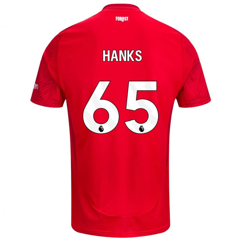 Danxen Hombre Camiseta Justin Hanks #65 Rojo Blanco 1ª Equipación 2024/25 La Camisa México