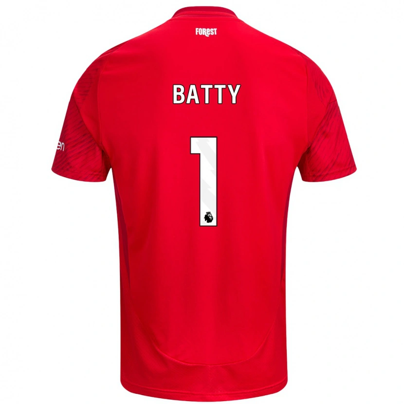 Danxen Hombre Camiseta Emily Batty #1 Rojo Blanco 1ª Equipación 2024/25 La Camisa México