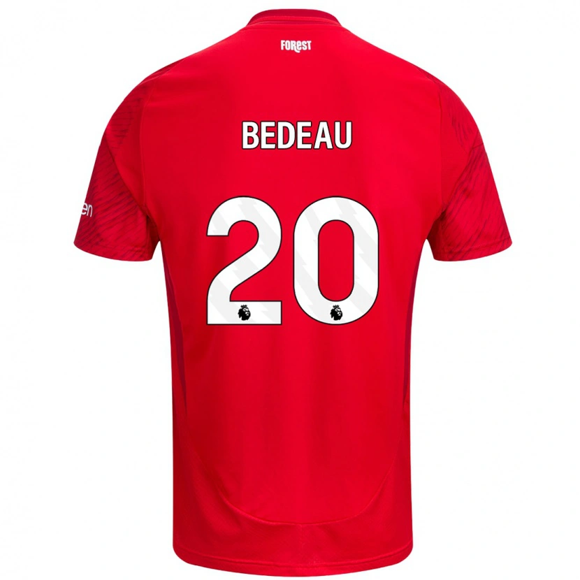 Danxen Hombre Camiseta Naomi Bedeau #20 Rojo Blanco 1ª Equipación 2024/25 La Camisa México