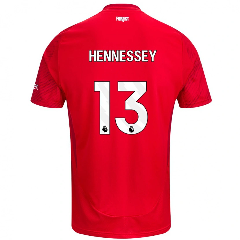 Danxen Hombre Camiseta Wayne Hennessey #13 Rojo Blanco 1ª Equipación 2024/25 La Camisa México