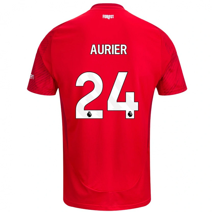 Danxen Hombre Camiseta Serge Aurier #24 Rojo Blanco 1ª Equipación 2024/25 La Camisa México