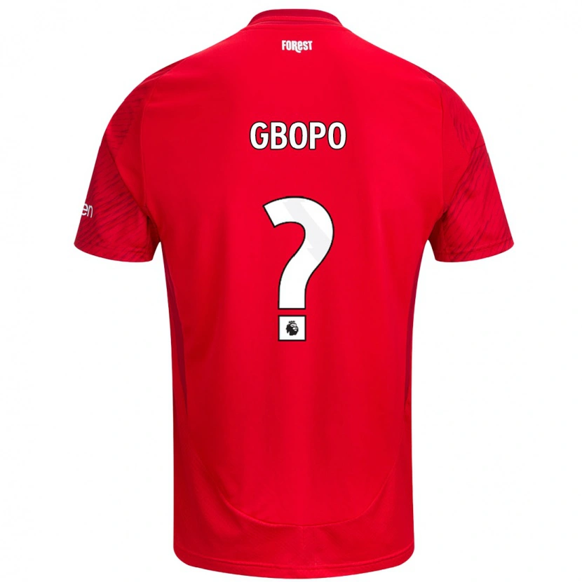 Danxen Hombre Camiseta Tony Gbopo #0 Rojo Blanco 1ª Equipación 2024/25 La Camisa México