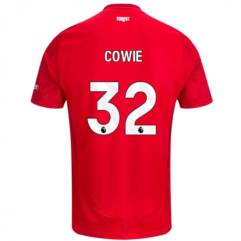 Danxen Hombre Camiseta Abi Cowie #32 Rojo Blanco 1ª Equipación 2024/25 La Camisa México