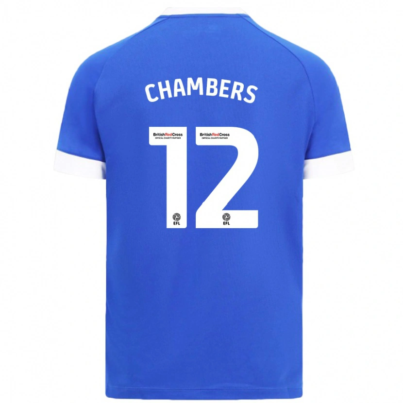 Danxen Hombre Camiseta Calum Chambers #12 Azul Cielo 1ª Equipación 2024/25 La Camisa México