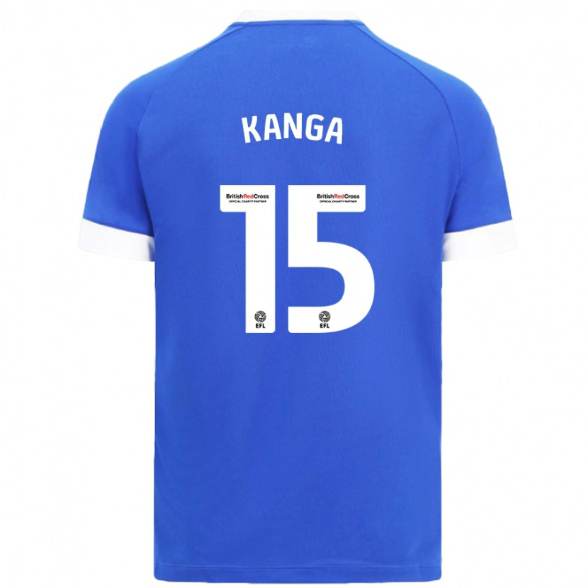 Danxen Hombre Camiseta Wilfried Kanga #15 Azul Cielo 1ª Equipación 2024/25 La Camisa México