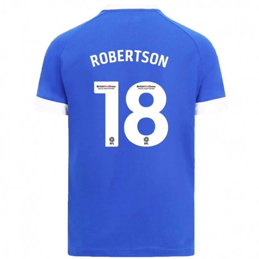 Danxen Hombre Camiseta Alex Robertson #18 Azul Cielo 1ª Equipación 2024/25 La Camisa México