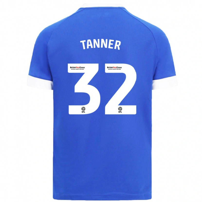 Danxen Hombre Camiseta Ollie Tanner #32 Azul Cielo 1ª Equipación 2024/25 La Camisa México