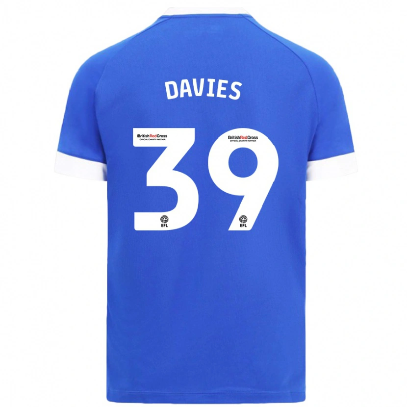 Danxen Hombre Camiseta Isaak Davies #39 Azul Cielo 1ª Equipación 2024/25 La Camisa México