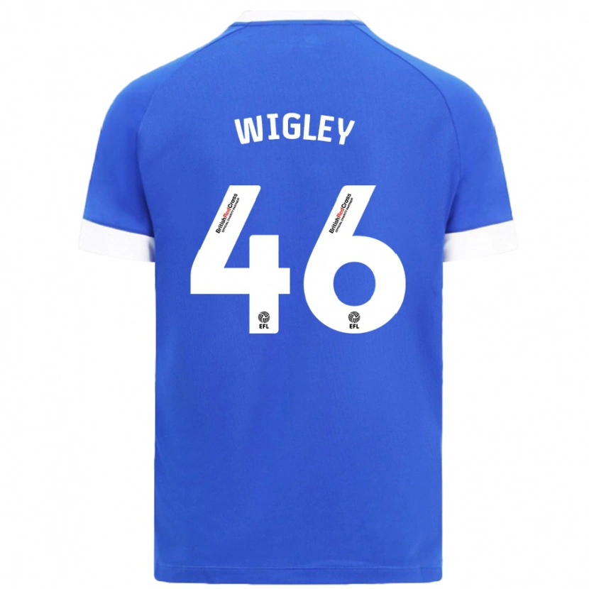 Danxen Hombre Camiseta Morgan Wigley #46 Azul Cielo 1ª Equipación 2024/25 La Camisa México