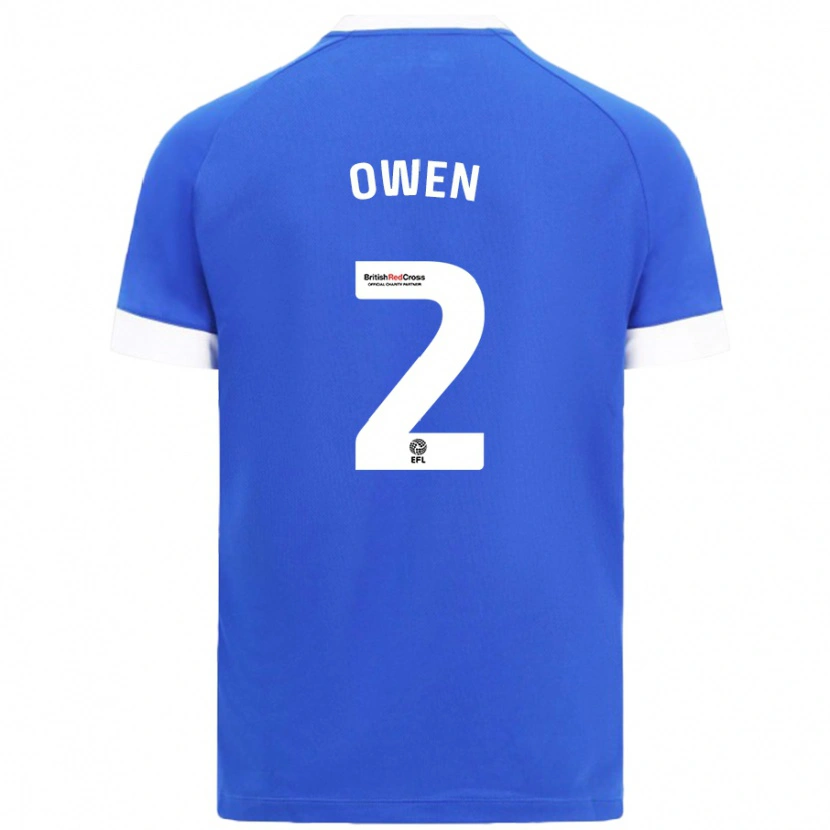 Danxen Hombre Camiseta Lisa Owen #2 Azul Cielo 1ª Equipación 2024/25 La Camisa México