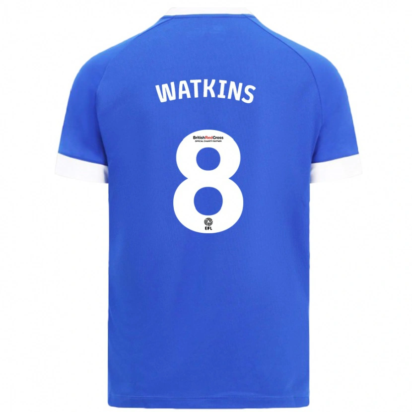 Danxen Hombre Camiseta Seren Watkins #8 Azul Cielo 1ª Equipación 2024/25 La Camisa México