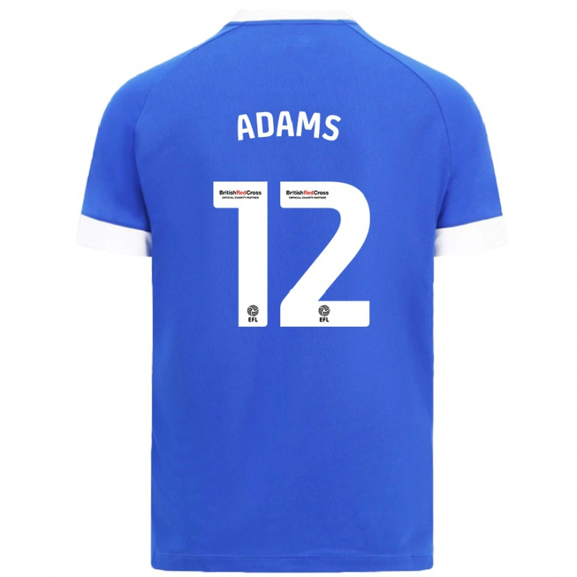 Danxen Hombre Camiseta Kelly Adams #12 Azul Cielo 1ª Equipación 2024/25 La Camisa México