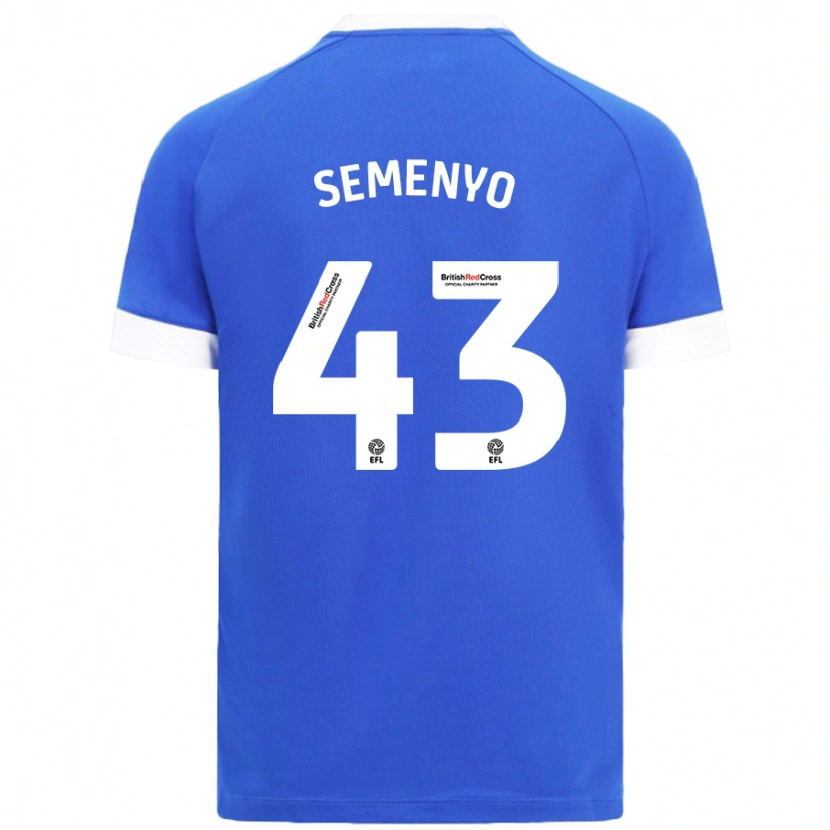 Danxen Hombre Camiseta Jai Semenyo #43 Azul Cielo 1ª Equipación 2024/25 La Camisa México
