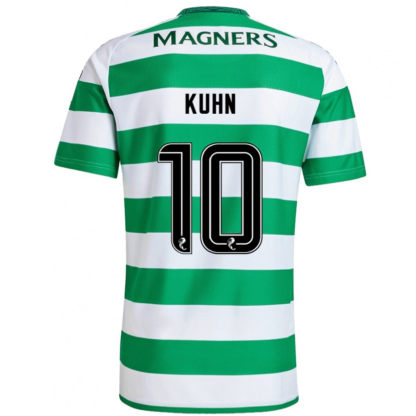 Danxen Hombre Camiseta Nicolas Kühn #10 Verde Blanco 1ª Equipación 2024/25 La Camisa México