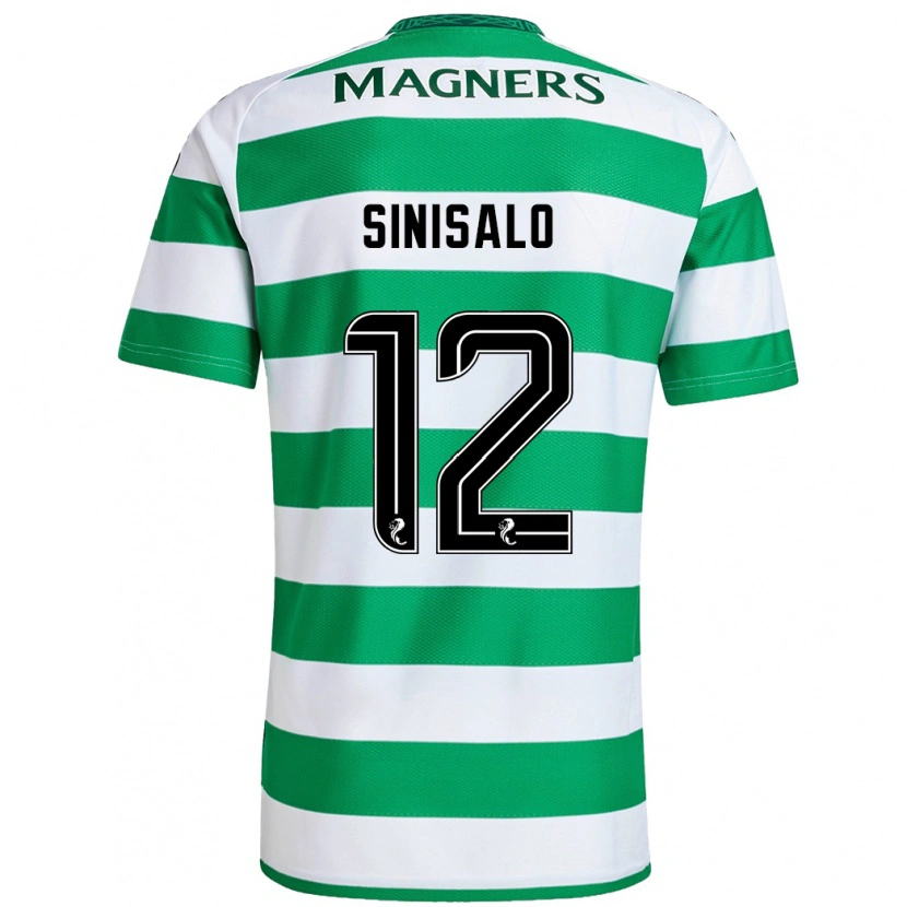 Danxen Hombre Camiseta Viljami Sinisalo #12 Verde Blanco 1ª Equipación 2024/25 La Camisa México