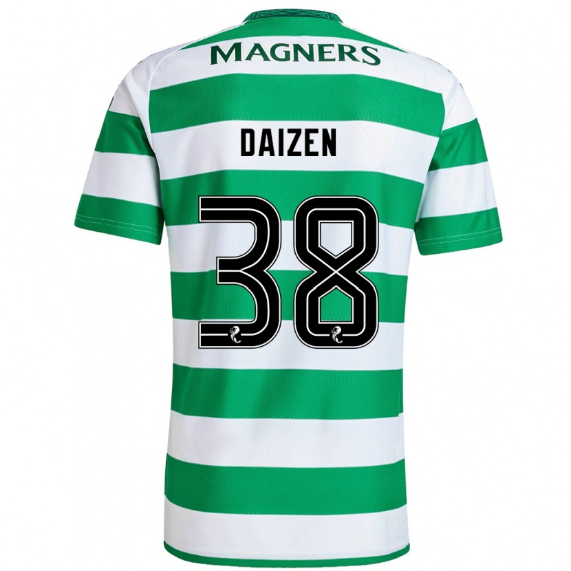Danxen Hombre Camiseta Daizen Maeda #38 Verde Blanco 1ª Equipación 2024/25 La Camisa México