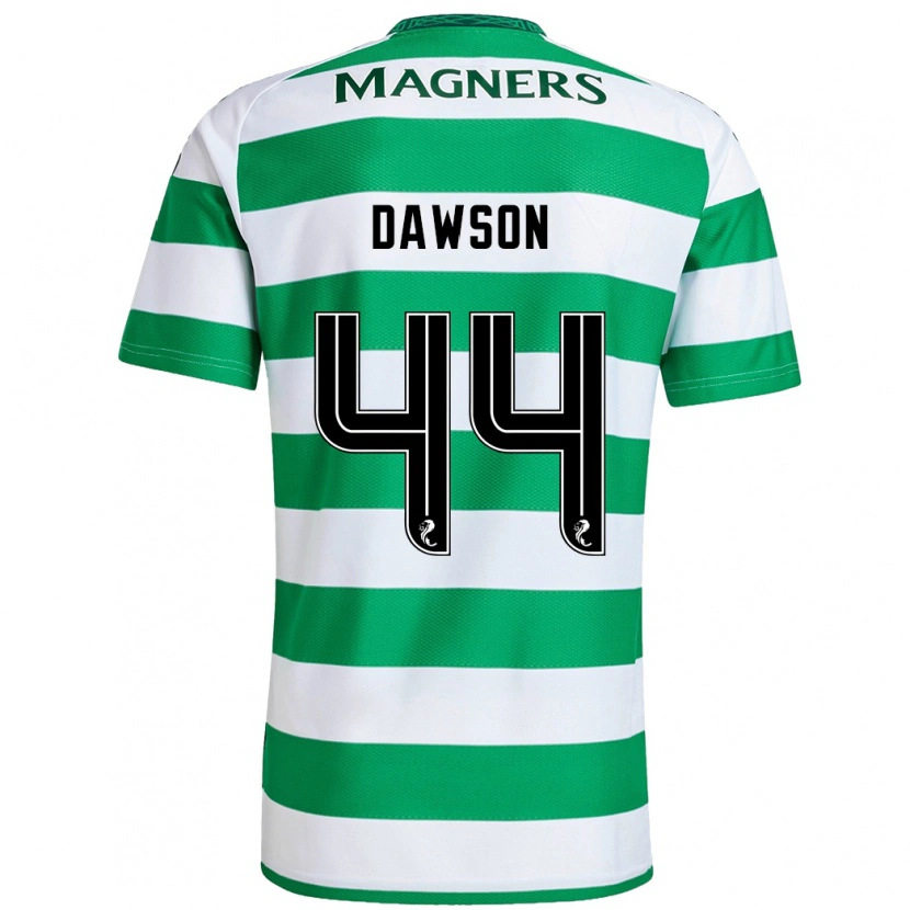 Danxen Hombre Camiseta Joey Dawson #44 Verde Blanco 1ª Equipación 2024/25 La Camisa México