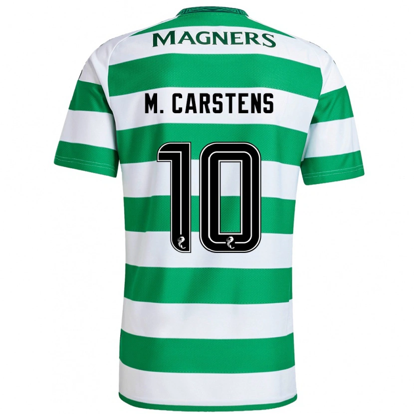 Danxen Hombre Camiseta Mathilde Carstens #10 Verde Blanco 1ª Equipación 2024/25 La Camisa México