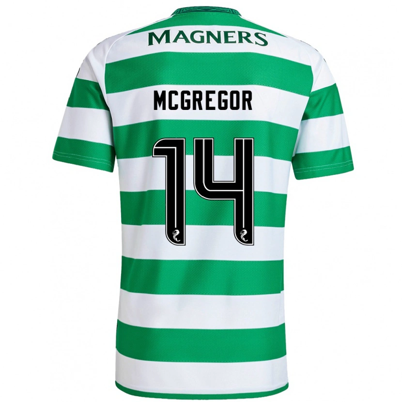 Danxen Hombre Camiseta Shannon Mcgregor #14 Verde Blanco 1ª Equipación 2024/25 La Camisa México
