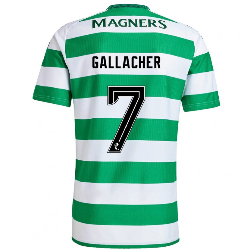 Danxen Hombre Camiseta Amy Gallacher #7 Verde Blanco 1ª Equipación 2024/25 La Camisa México