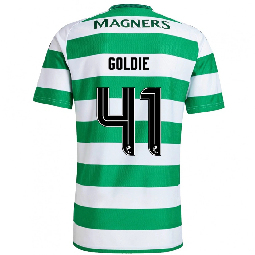 Danxen Hombre Camiseta Clare Goldie #41 Verde Blanco 1ª Equipación 2024/25 La Camisa México