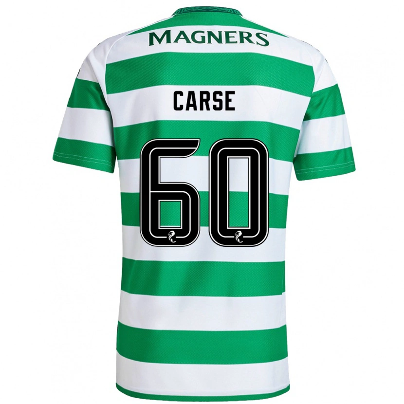 Danxen Hombre Camiseta Mackenzie Carse #60 Verde Blanco 1ª Equipación 2024/25 La Camisa México