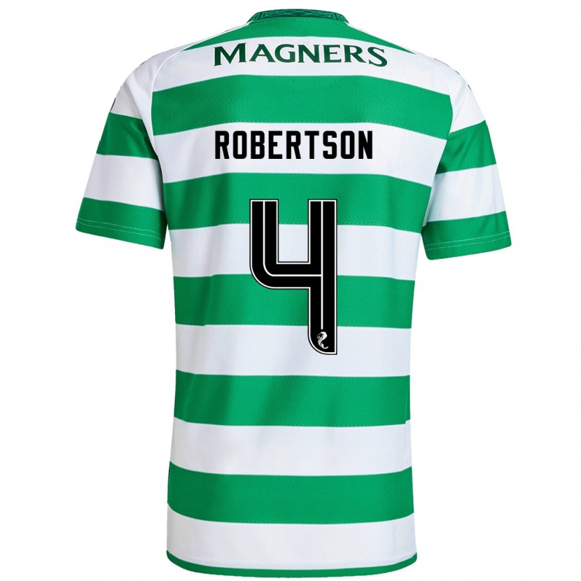 Danxen Hombre Camiseta Lisa Robertson #4 Verde Blanco 1ª Equipación 2024/25 La Camisa México