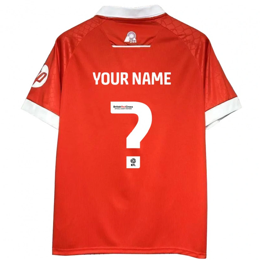 Danxen Hombre Camiseta Su Nombre #0 Rojo Blanco 1ª Equipación 2024/25 La Camisa México