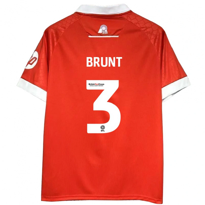 Danxen Hombre Camiseta Lewis Brunt #3 Rojo Blanco 1ª Equipación 2024/25 La Camisa México