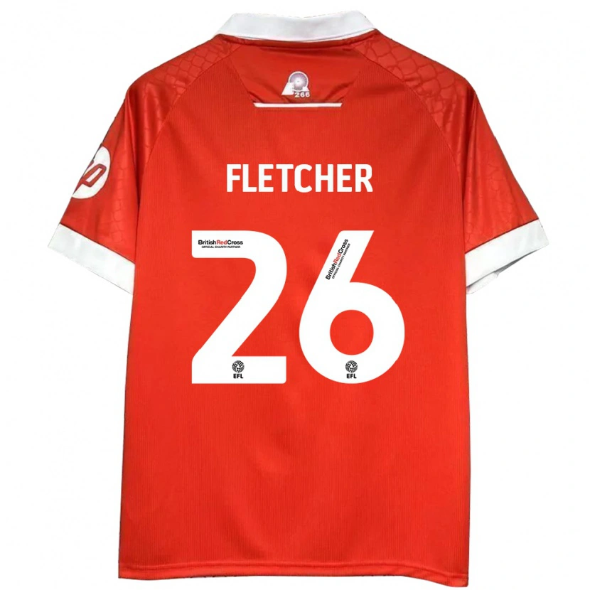 Danxen Hombre Camiseta Steven Fletcher #26 Rojo Blanco 1ª Equipación 2024/25 La Camisa México