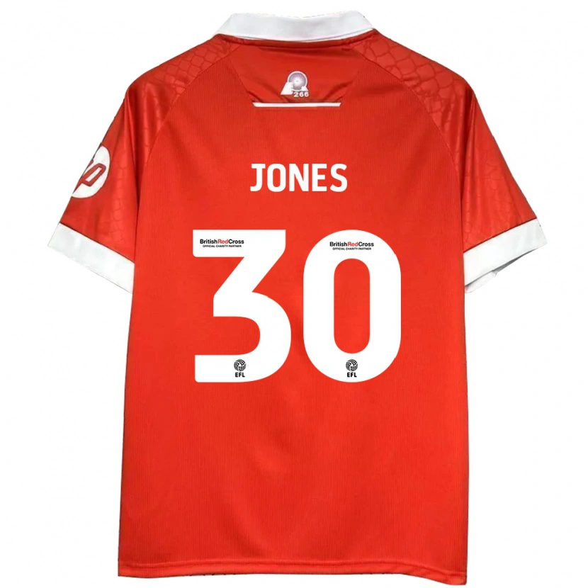 Danxen Hombre Camiseta James Jones #30 Rojo Blanco 1ª Equipación 2024/25 La Camisa México