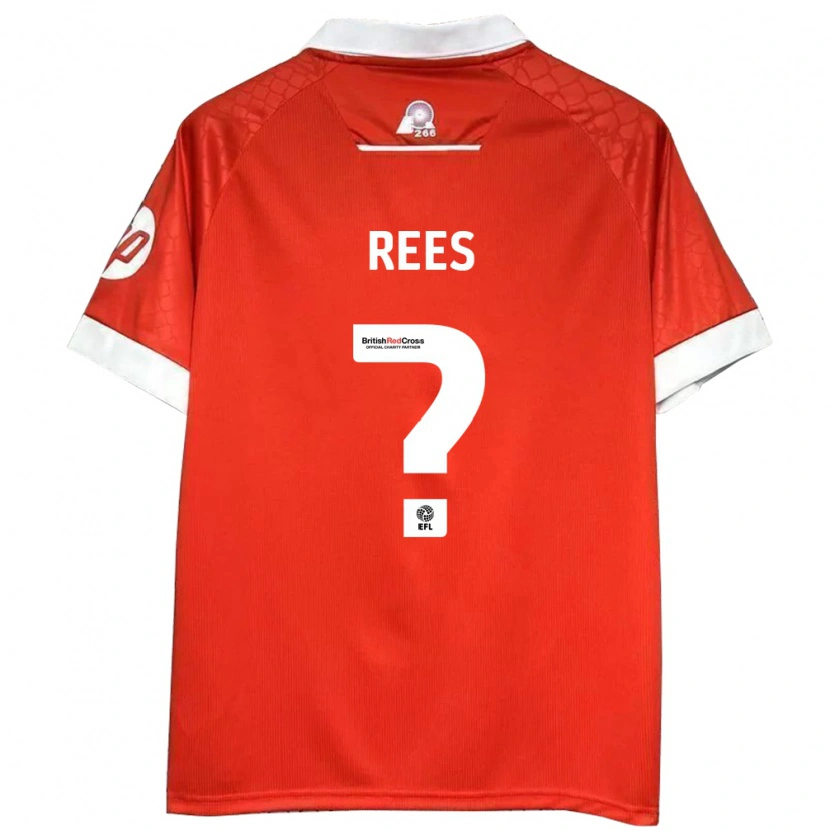 Danxen Hombre Camiseta Joe Rees #0 Rojo Blanco 1ª Equipación 2024/25 La Camisa México