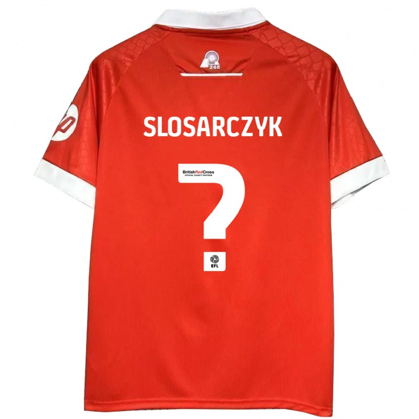 Danxen Hombre Camiseta Nikolas Slosarczyk #0 Rojo Blanco 1ª Equipación 2024/25 La Camisa México