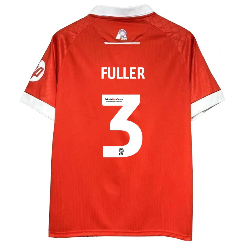Danxen Hombre Camiseta Olivia Fuller #3 Rojo Blanco 1ª Equipación 2024/25 La Camisa México