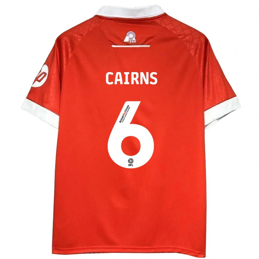 Danxen Hombre Camiseta Brooke Cairns #6 Rojo Blanco 1ª Equipación 2024/25 La Camisa México