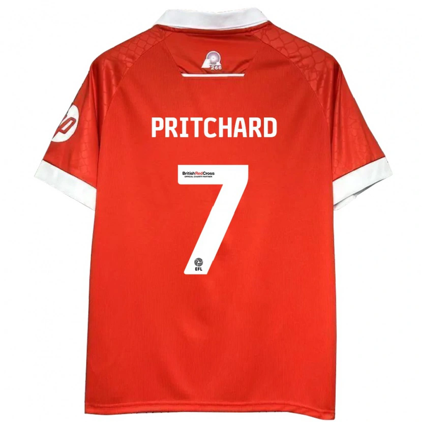 Danxen Hombre Camiseta Rebecca Pritchard #7 Rojo Blanco 1ª Equipación 2024/25 La Camisa México