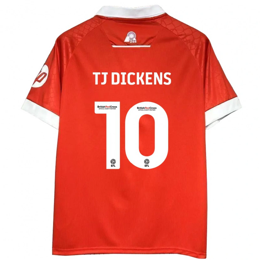 Danxen Hombre Camiseta Tonicha Tj Dickens #10 Rojo Blanco 1ª Equipación 2024/25 La Camisa México