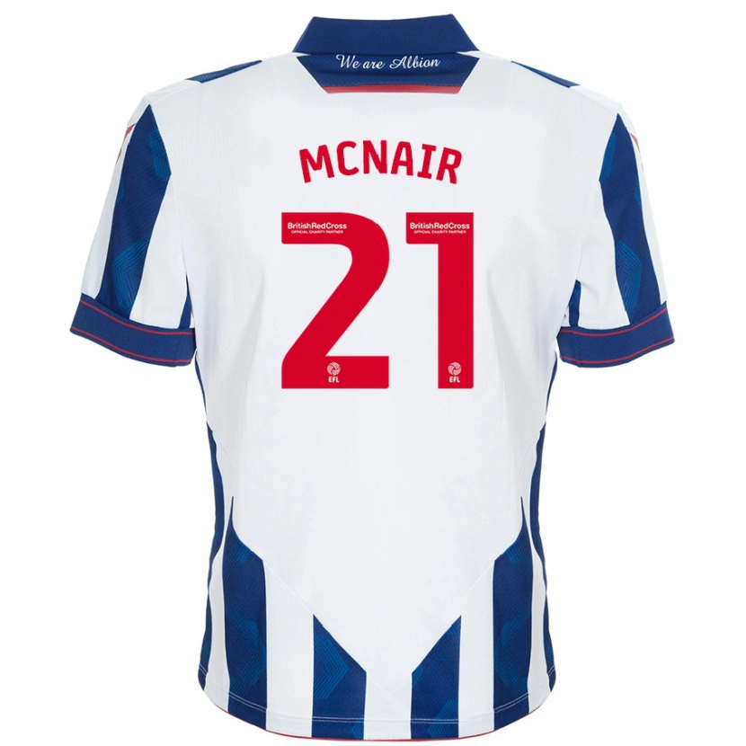 Danxen Hombre Camiseta Paddy Mcnair #21 Blanco Azul Oscuro 1ª Equipación 2024/25 La Camisa México