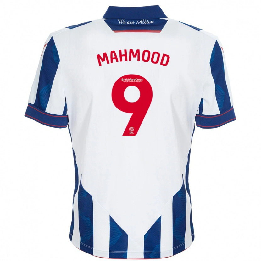Danxen Hombre Camiseta Mariam Mahmood #9 Blanco Azul Oscuro 1ª Equipación 2024/25 La Camisa México