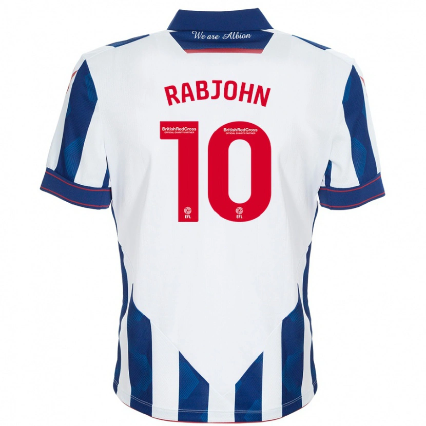 Danxen Hombre Camiseta Olivia Rabjohn #10 Blanco Azul Oscuro 1ª Equipación 2024/25 La Camisa México