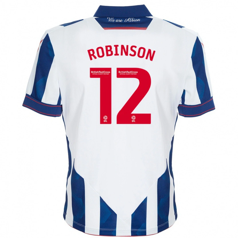 Danxen Hombre Camiseta Leanne Robinson #12 Blanco Azul Oscuro 1ª Equipación 2024/25 La Camisa México
