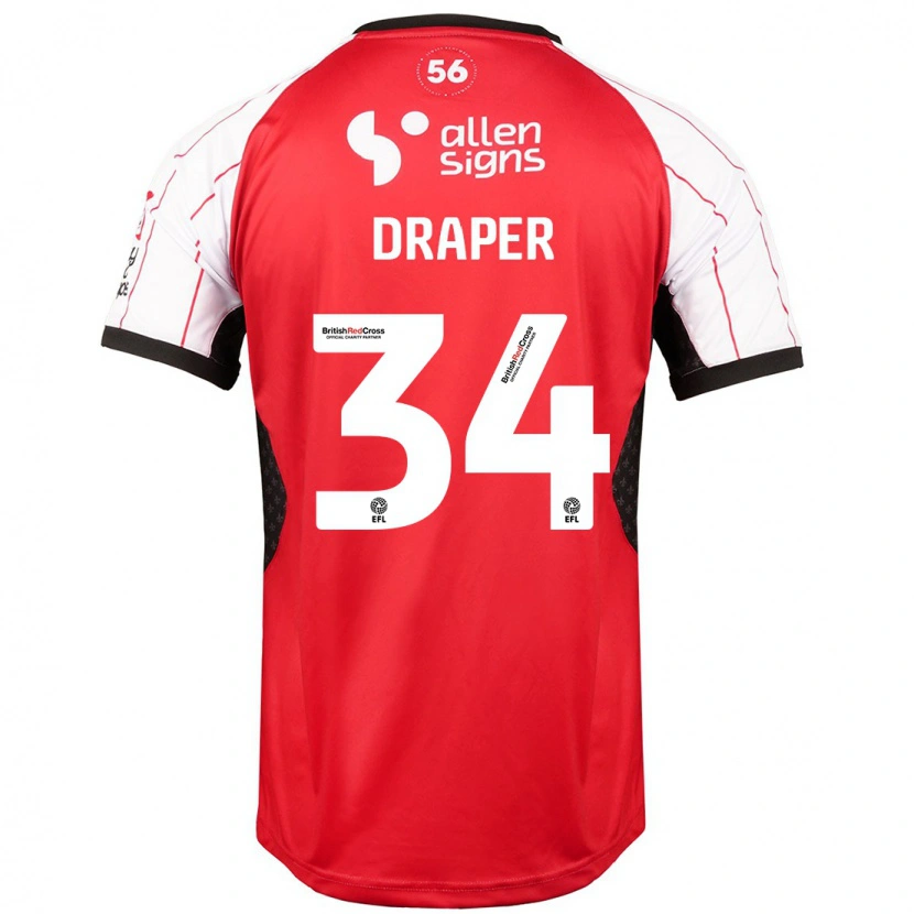 Danxen Hombre Camiseta Freddie Draper #34 Blanco 1ª Equipación 2024/25 La Camisa México