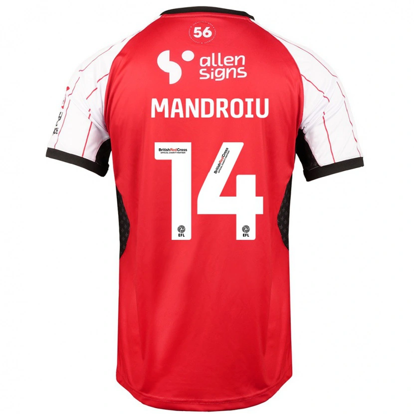 Danxen Hombre Camiseta Daniel Mandroiu #14 Blanco 1ª Equipación 2024/25 La Camisa México