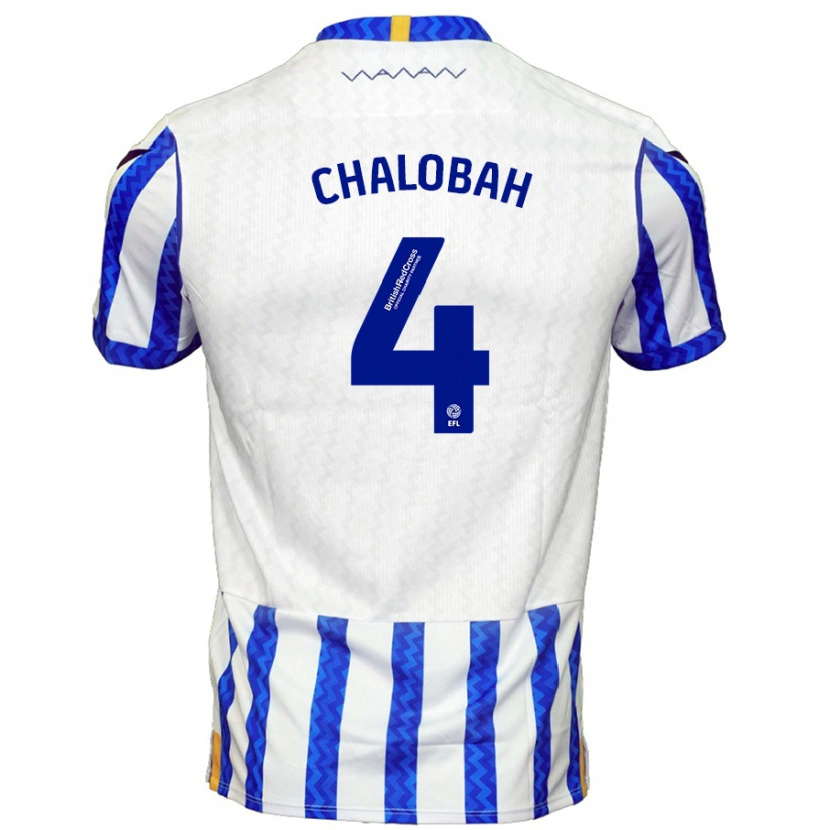 Danxen Hombre Camiseta Nathaniel Chalobah #4 Azul Blanco 1ª Equipación 2024/25 La Camisa México