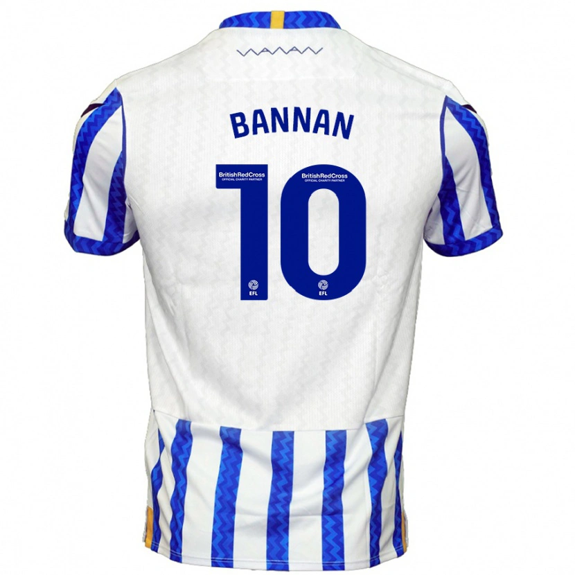 Danxen Hombre Camiseta Barry Bannan #10 Azul Blanco 1ª Equipación 2024/25 La Camisa México