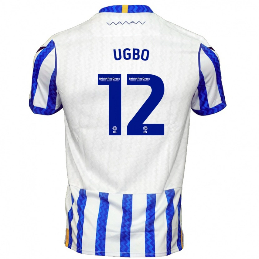 Danxen Hombre Camiseta Iké Ugbo #12 Azul Blanco 1ª Equipación 2024/25 La Camisa México